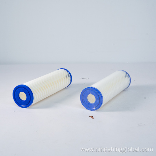Washable 2.5x10 Pleated Poly Sediment Filter Cartridge